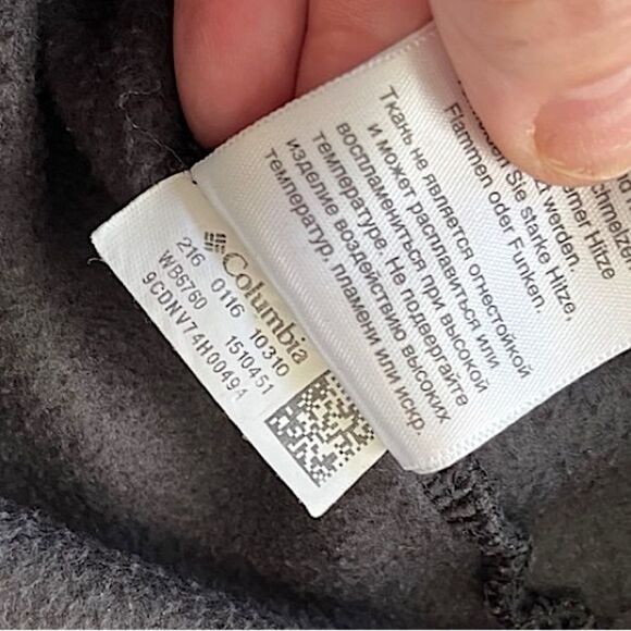 Columbia Fleece Full Zip Jacket Black Size M (10/12) - Picture 4 of 10